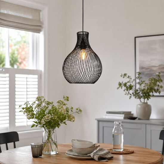 Glyph-Lightsin Minimalist Black Wire Cage Pendant Light for Home Decor Lightsin UK 