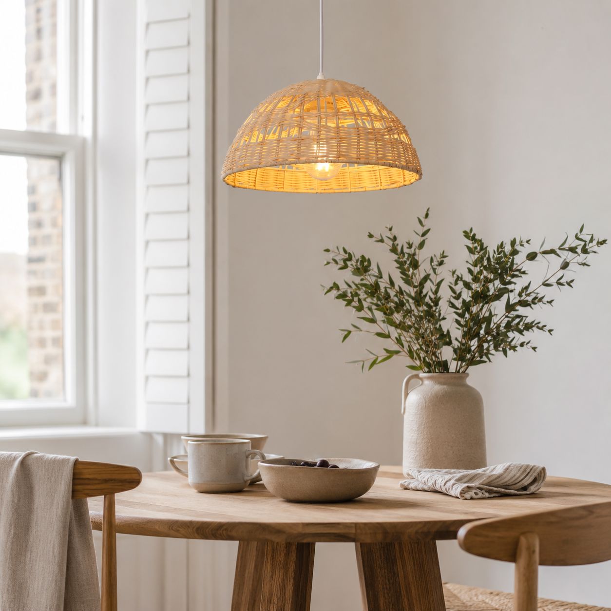 Lightsin Eco-Friendly Dome-Shaped Rattan Pendant Light for Home Decor Lightsin UK 
