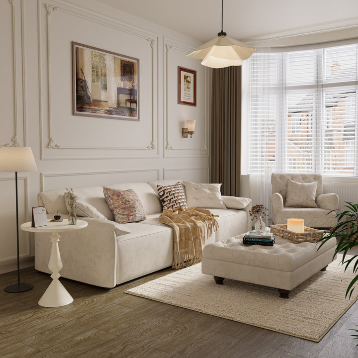 Convenient Remote Control Modular Chaise Sofa Bed