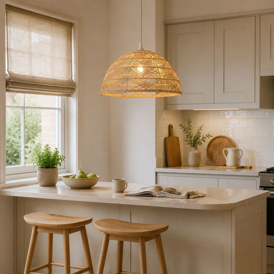 Lightsin Handwoven Rattan Dome Pendant Light for a Warm & Cozy Glow Lightsin UK 