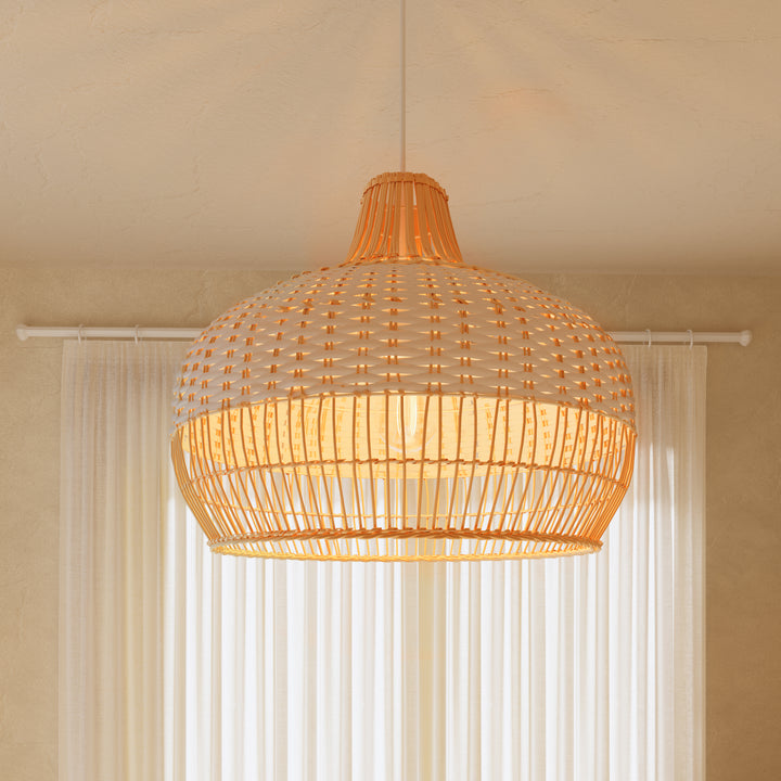 Cella-Handwoven Rattan Pendant Light for Kitchen and Boho-Style Interiors
