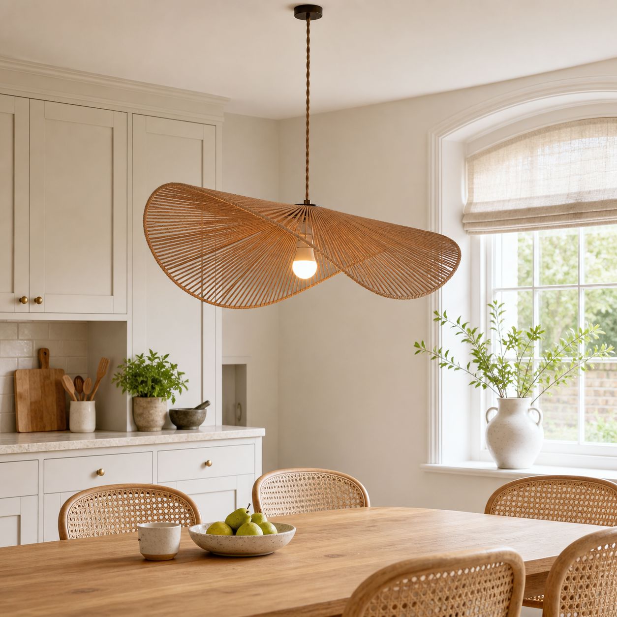 Lightsin Vintage Simple Creative Handwoven Hemp Rope Pendant Light Fixture Lightsin UK 