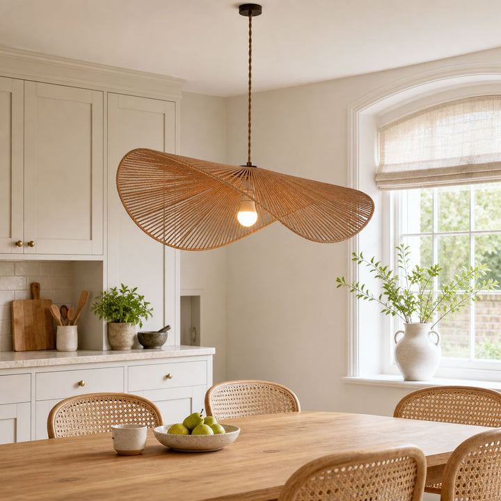 Lightsin Vintage Simple Creative Handwoven Hemp Rope Pendant Light Fixture Lightsin UK 