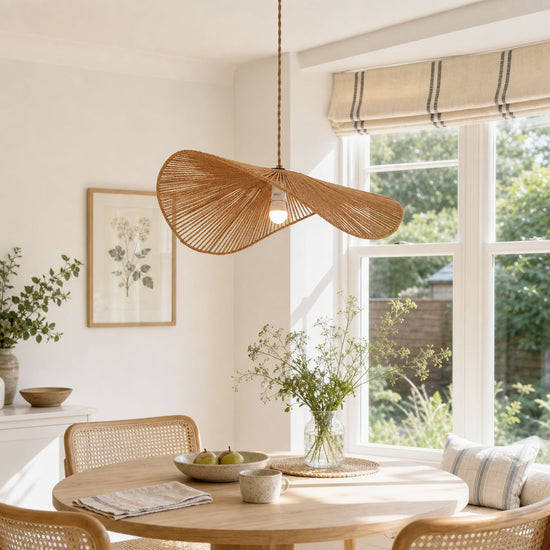 Lightsin Vintage Simple Creative Handwoven Hemp Rope Pendant Light Fixture Lightsin UK 