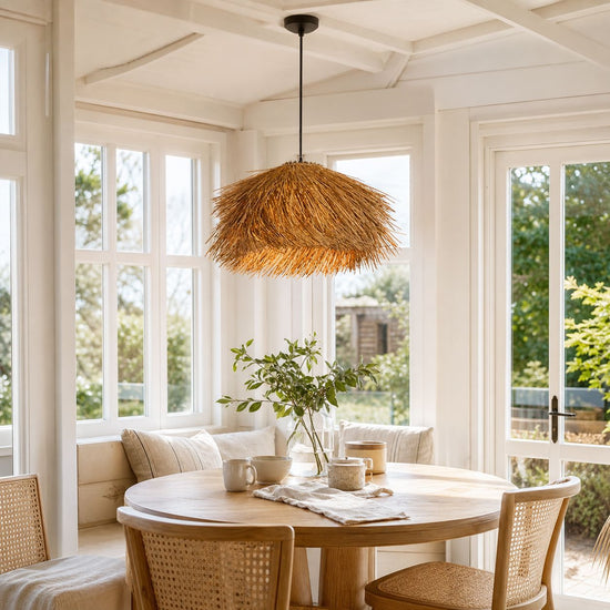 Lightsin Straw Stack Shaped Rattan Woven Pendant Light Lightsin UK 