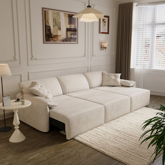 Convenient Remote Control Modular Chaise Sofa Bed