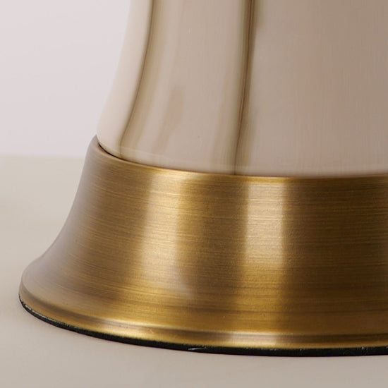 Black Gold Gradient Glazed Ceramic Table Lamp Vase Lamp Living Nest UK