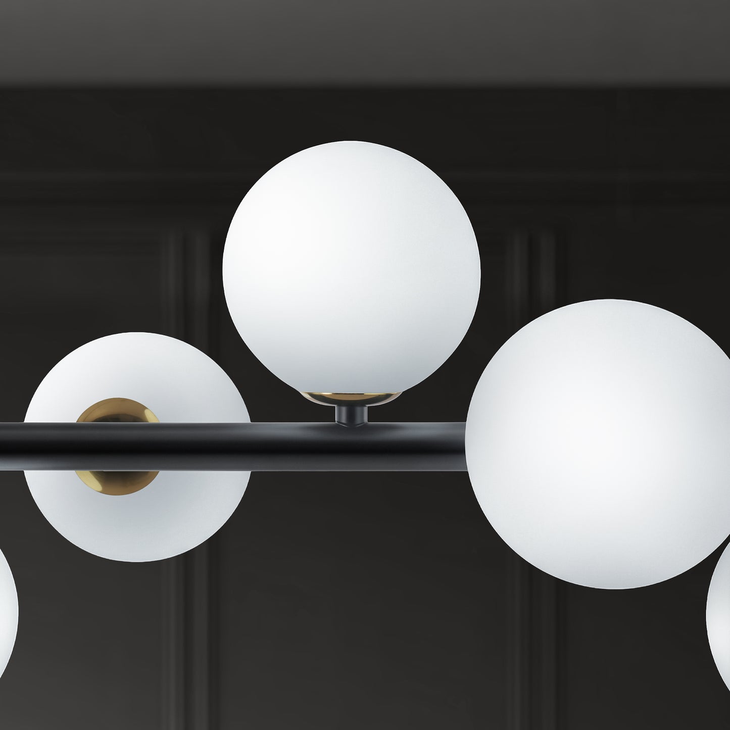 Cumulus - Modern Metal Chandelier with LED White Shade