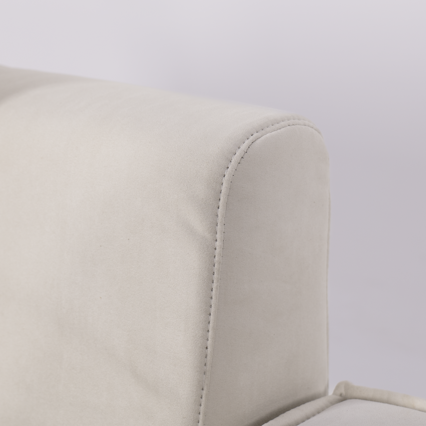 Creamy Tofu Block Pullout Sofa Bed with Storage