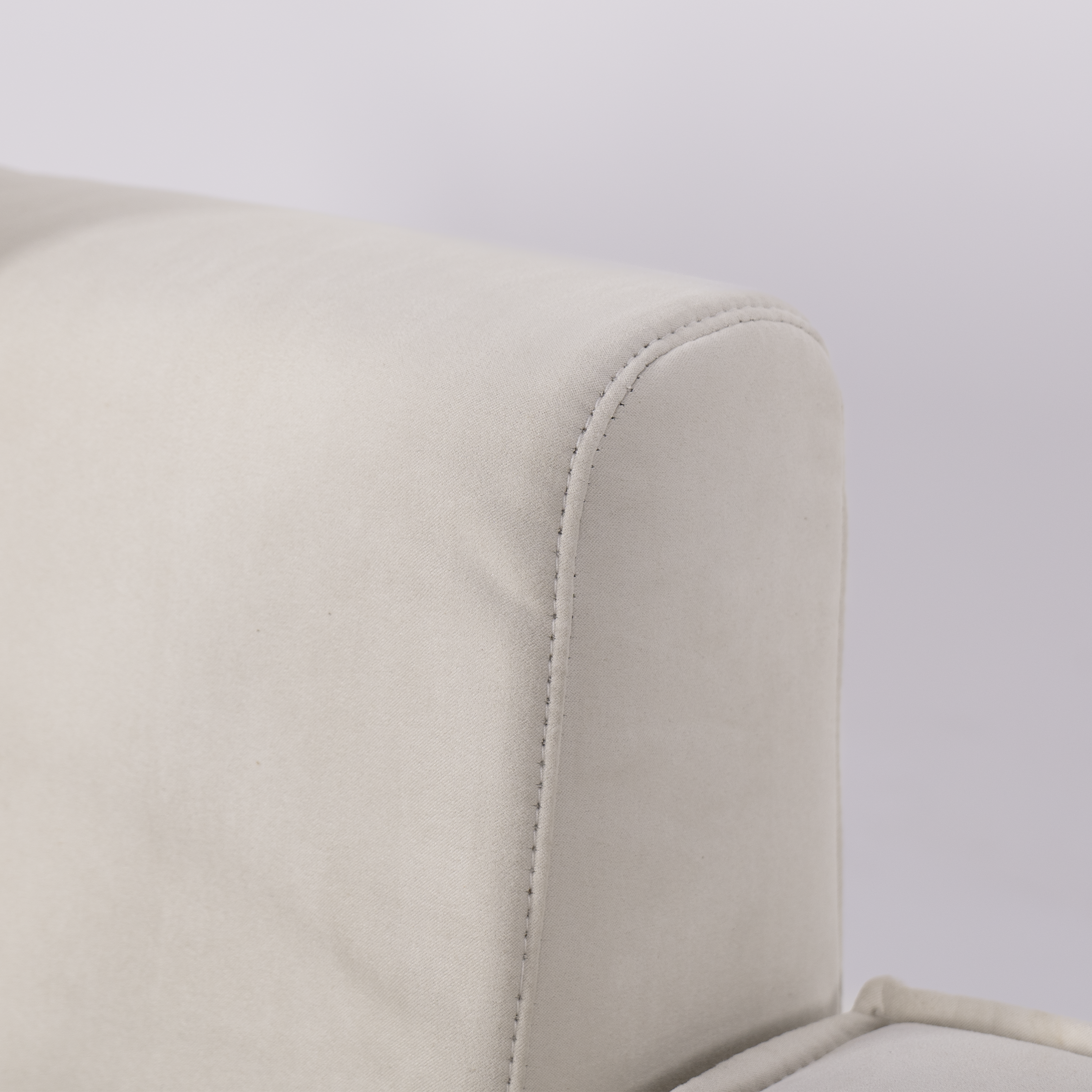 Creamy Tofu Block Pullout Sofa Bed with Storage