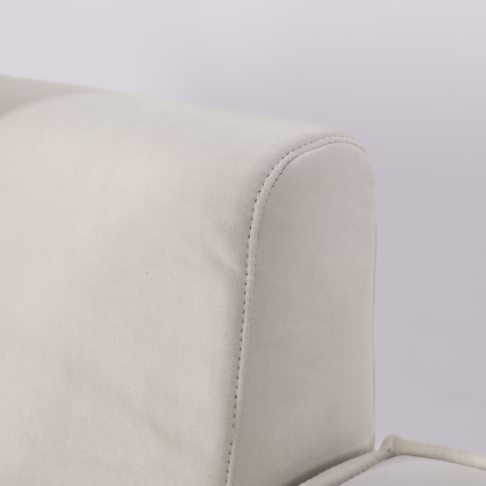 Creamy Tofu Block Pullout Sofa Bed with Storage