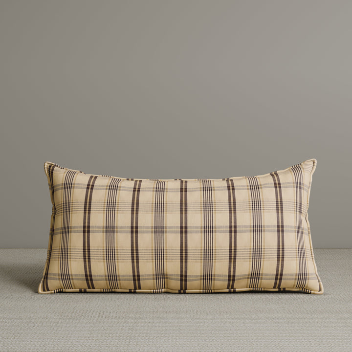 🎁 Exclusive Waist Cushion in Cocoa Checkered Cotton Linen, 56*27*12 CM (100% off)