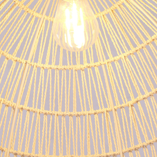Living Nest UK Handwoven Paper Rope Dome Pendant Light with Iron Frame Living Nest UK