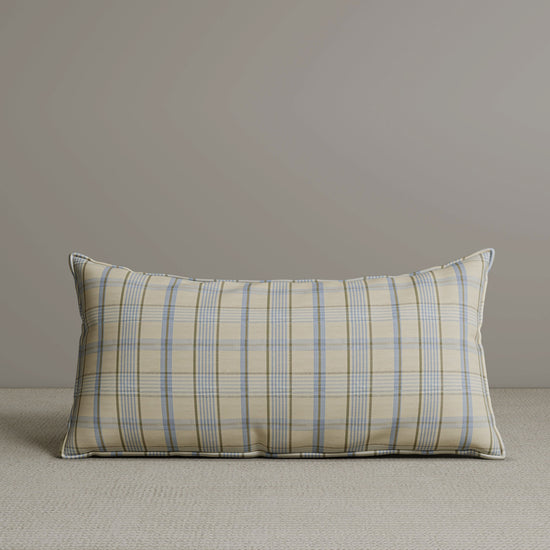 Exclusive Waist Cushion in Sky Blue Checkered Cotton Linen, 56*27*12 CM Cottonfy UK 1 PC In Stock 