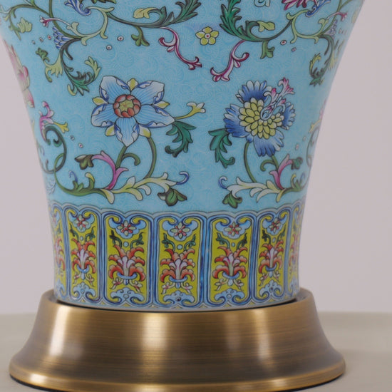 Lightsin Colorful Handcrafted Ceramic Table Lamp - Ideal for Bedroom, Desk & Living Room Lightsin UK