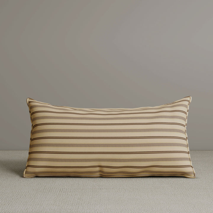 Exclusive Waist Cushion in Cocoa Striped Cotton Linen, 56*27*12 CM Cottonfy UK 1 PC In Stock 