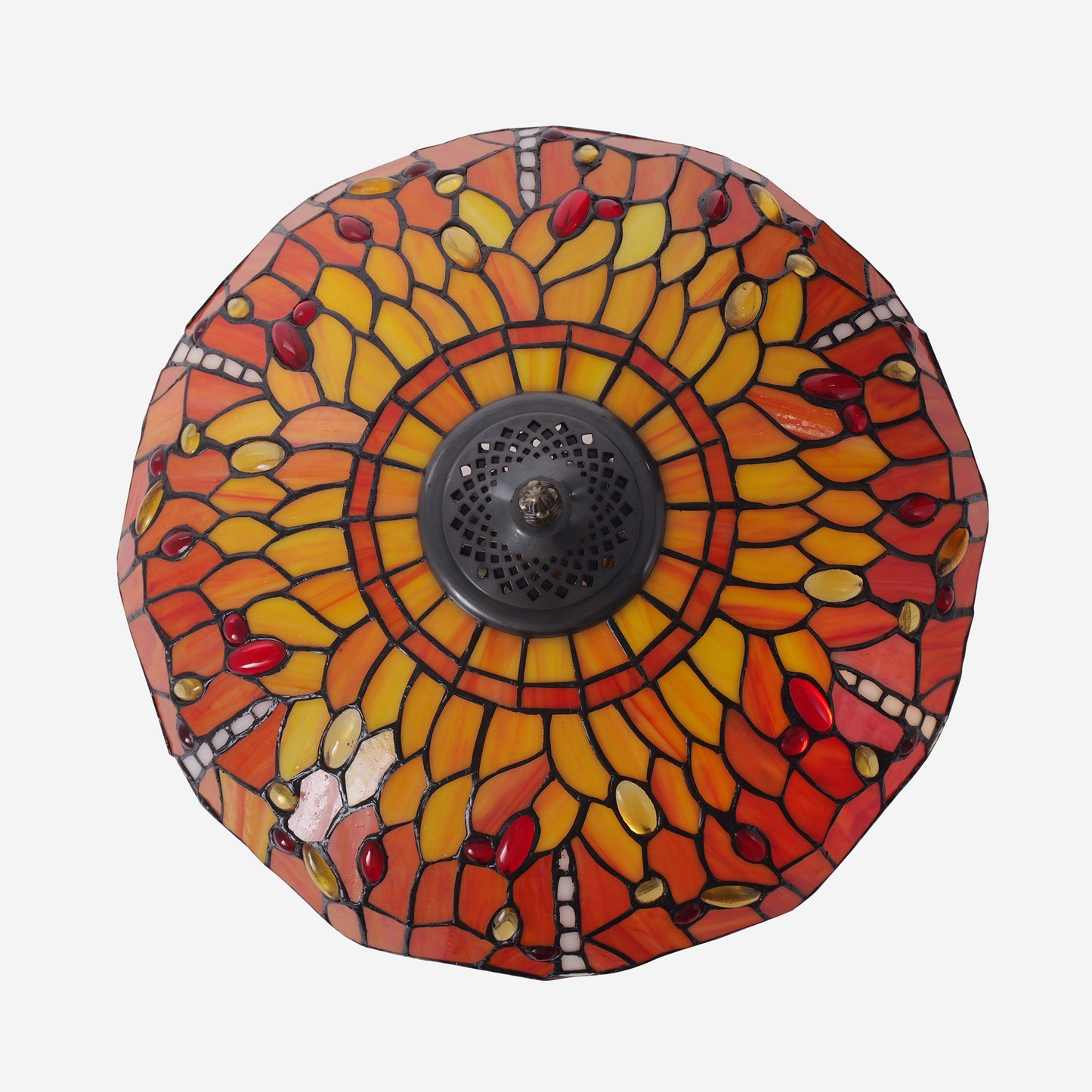 Tiffany Table Lamp | Handcrafted Stained Glass Dragonfly Series