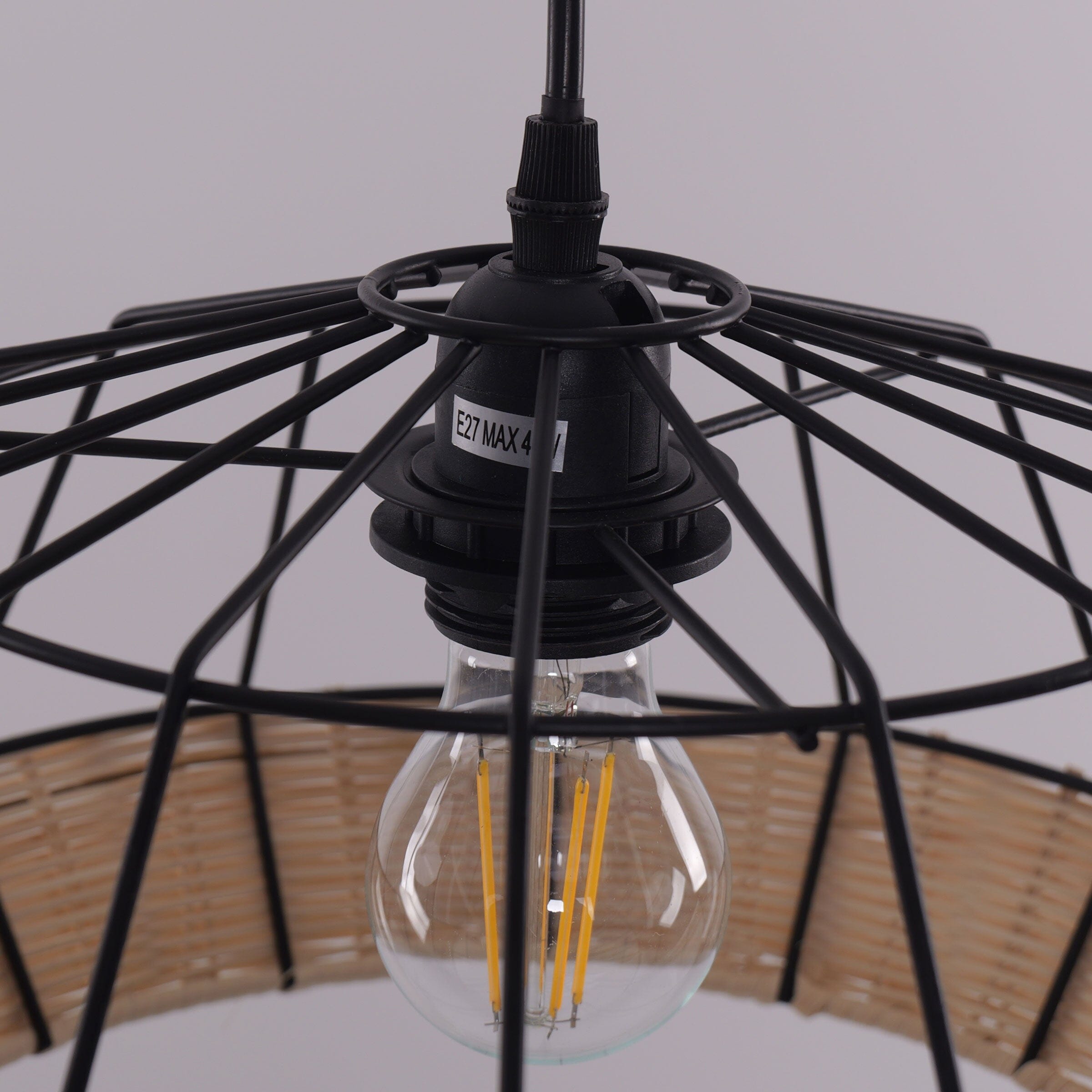 Rustic Dining Room Woven Rattan Paper Rope Iron Chandelier for Kitchen Aisle Reading Corner Living and Home