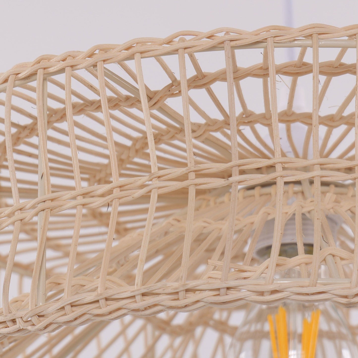 Lightsin Shallow Rattan Pendant Light for Kitchen Island Dining Area or Reading Corner Lightsin UK 