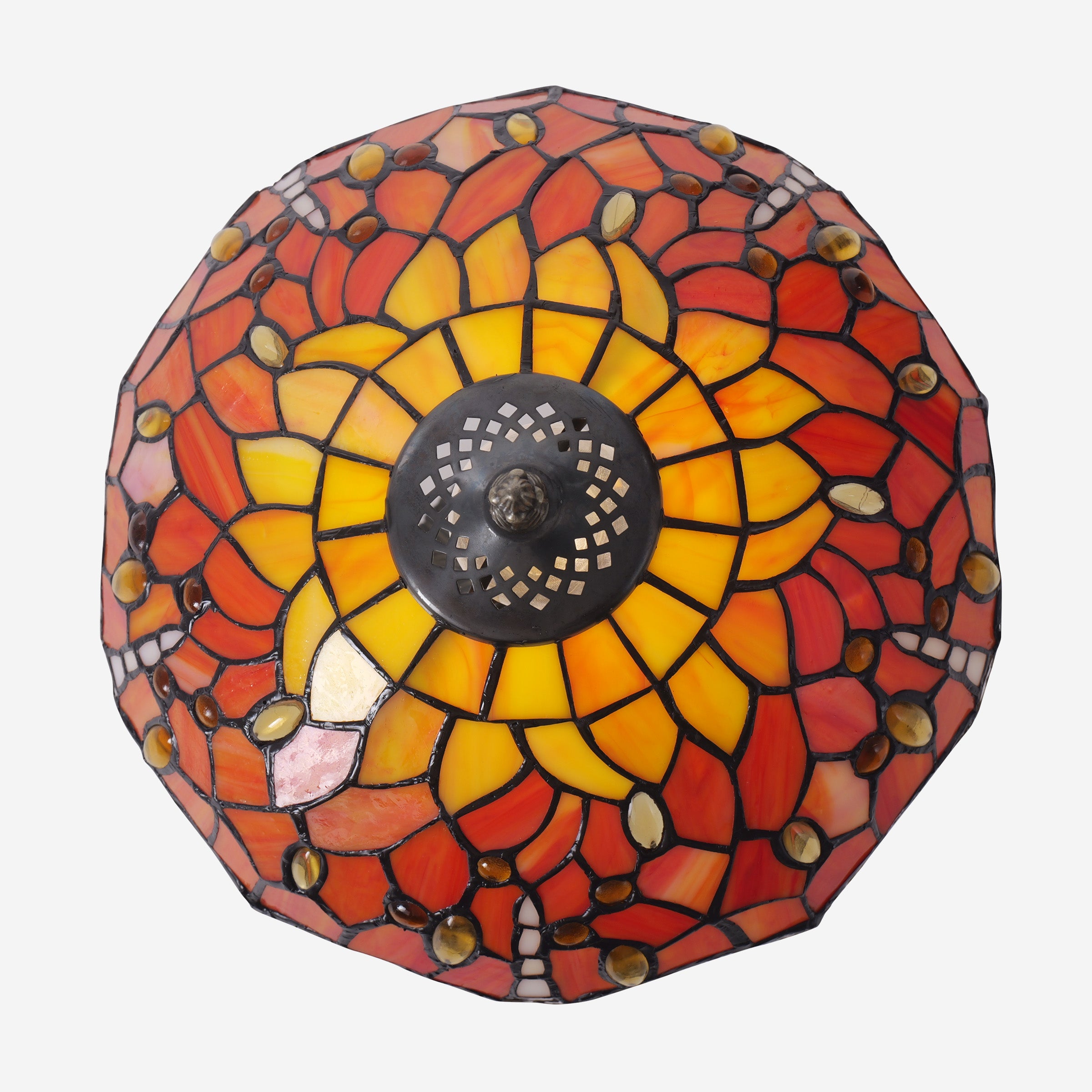Tiffany Table Lamp | Handcrafted Stained Glass Dragonfly Series