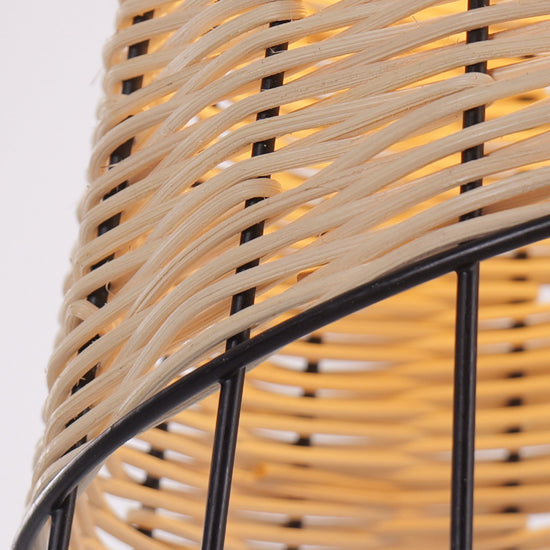 Living Nest UK Lantern-Inspired Rattan Ceiling Light for Cozy Natural Elegance Living Nest UK