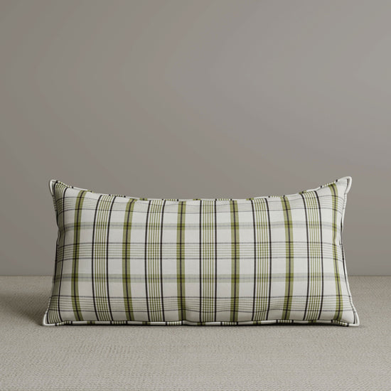 Exclusive Waist Cushion in Moss Green Checkered Cotton Linen, 56*27*12 CM Cottonfy UK 1 PC In Stock 