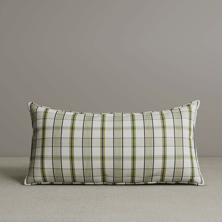 Exclusive Waist Cushion in Moss Green Checkered Cotton Linen, 56*27*12 CM Cottonfy UK 1 PC In Stock 