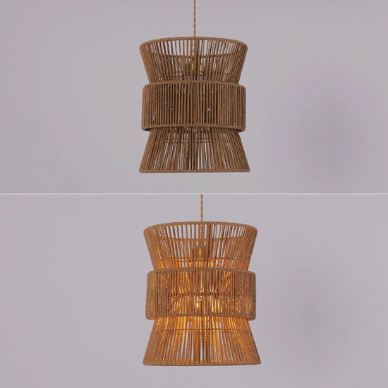 Living Nest UK Artisanal Handwoven Eco-Friendly Circular Pendant Light Living Nest UK