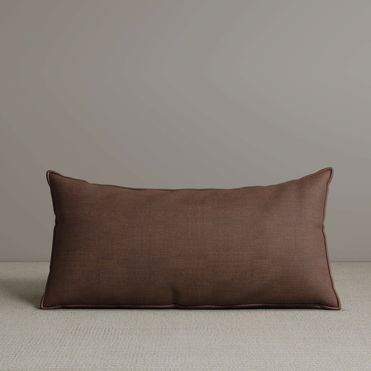 Exclusive Waist Cushion in Dark Brown Cotton Linen, 56*27*12 CM Cottonfy UK 1 PC In Stock 