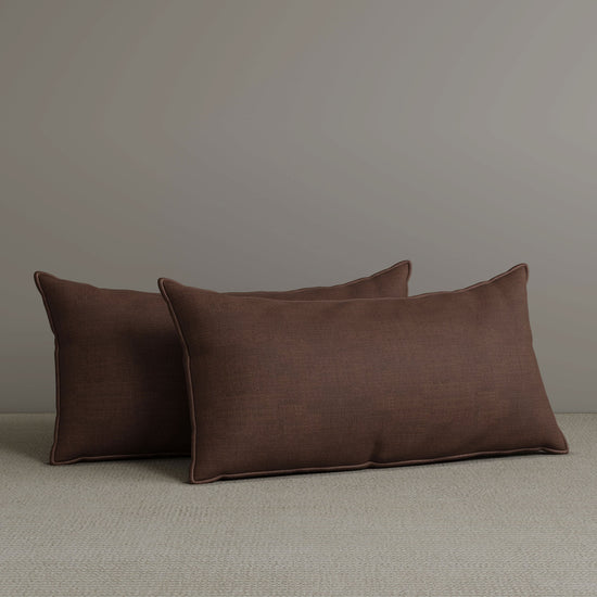 Exclusive Waist Cushion in Dark Brown Cotton Linen, 56*27*12 CM Cottonfy UK 2 PCS In Stock 