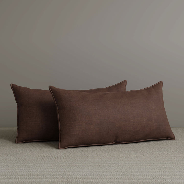Exclusive Waist Cushion in Dark Brown Cotton Linen, 56*27*12 CM Cottonfy UK 2 PCS In Stock 