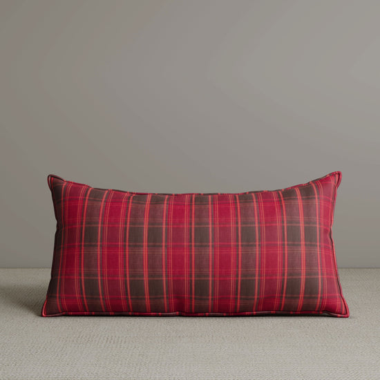 Exclusive Waist Cushion in Garnet Red Checkered Cotton Linen, 56*27*12 CM Cottonfy UK 1 PC In Stock 