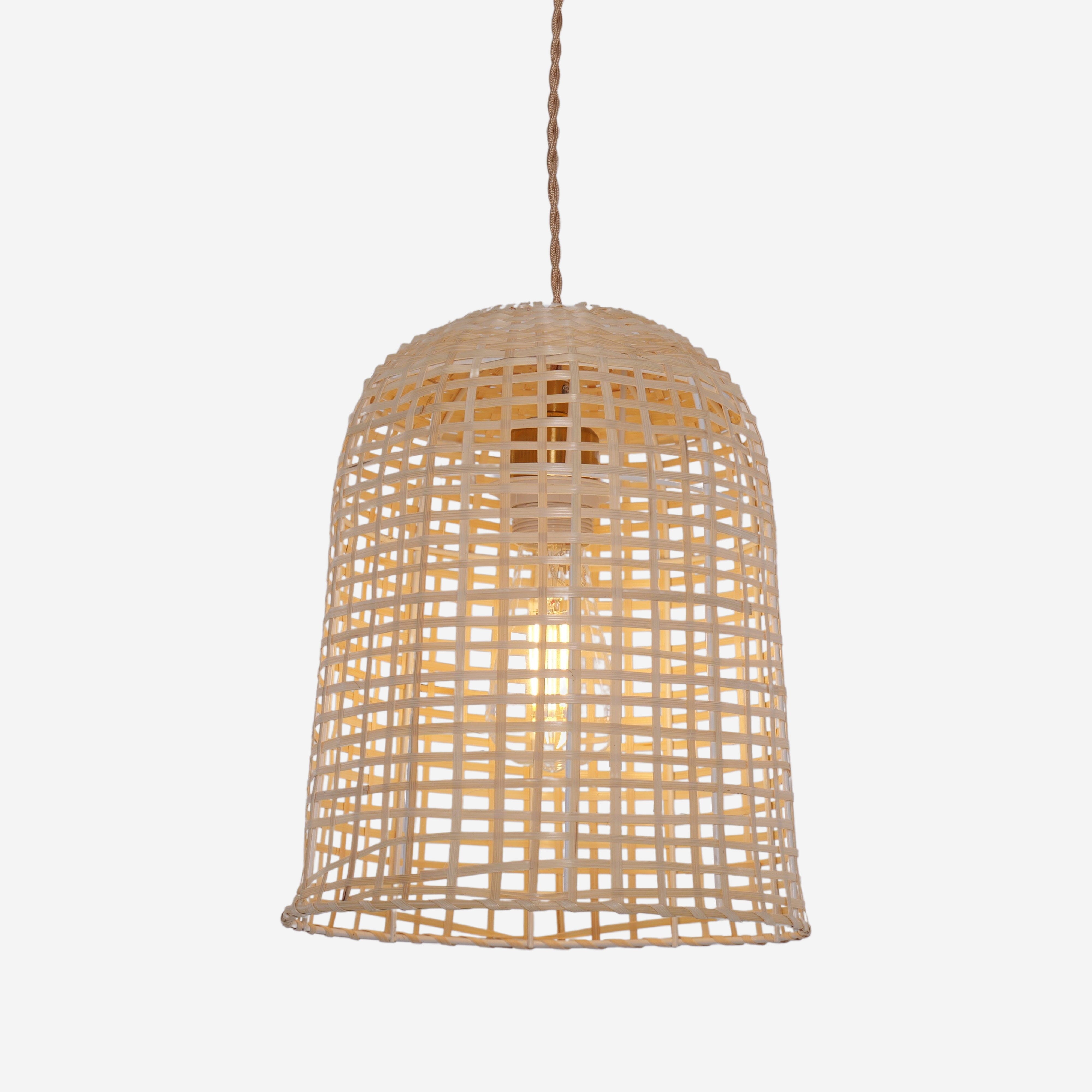 Living Nest UK Eco-Friendly Natural Woven Bamboo Pendant Light for Cozy Ambiance Living Nest UK