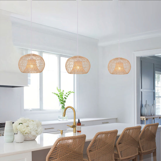 Lightsin SolNest Boho Rattan Hanging Lamp Lightsin UK 