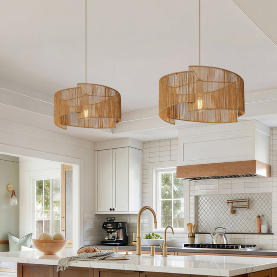 Twist Handwoven Paper Rope Pendant Light for Cozy Living Spaces