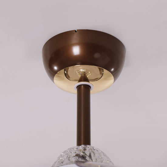 36 inch reversible ceiling fan with LED light installed in a living room