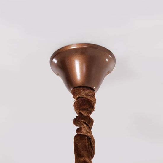 gold 6-light floral glass chandelier shown as a clean product view