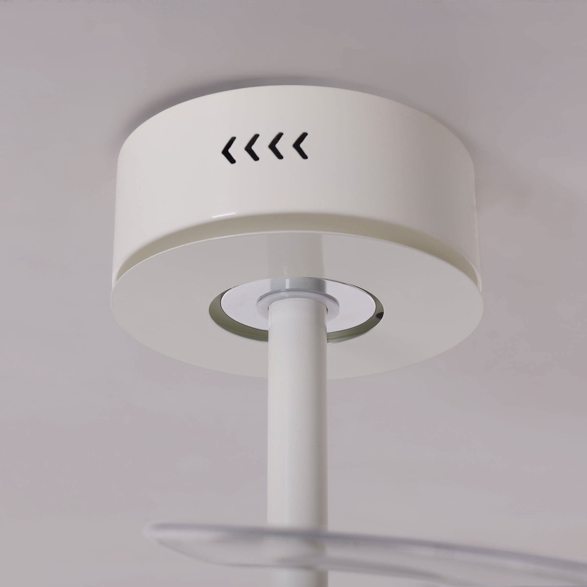 48 inch reversible ceiling fan with LED light installed in a living room
