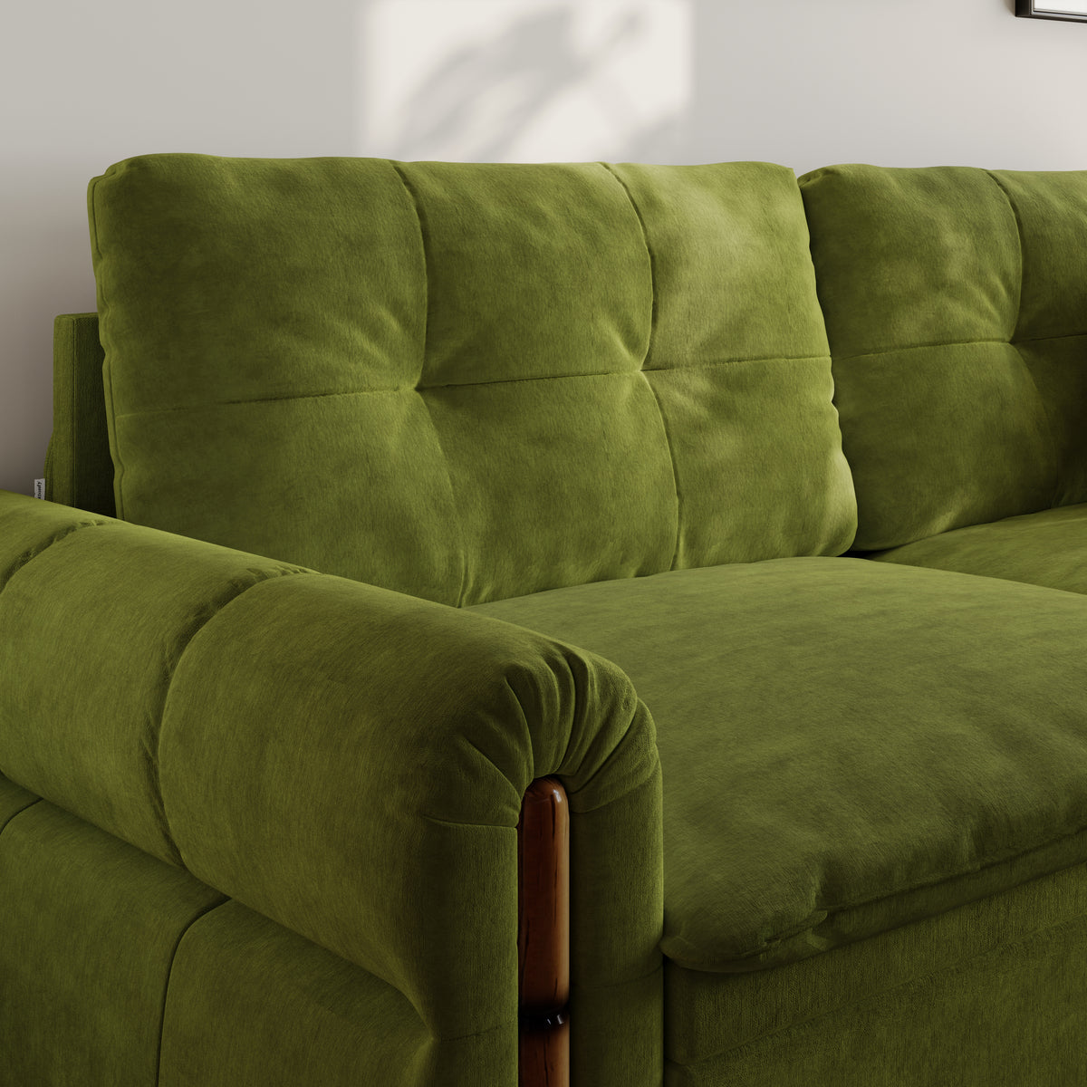 Vintage Pet Friendly Bamboo Design Sofa Bed with Storage