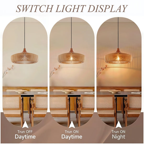 Lightsin Shadome-Lightsin Handcrafted Wooden Kitchen Pendant Light Fixtures Lightsin UK