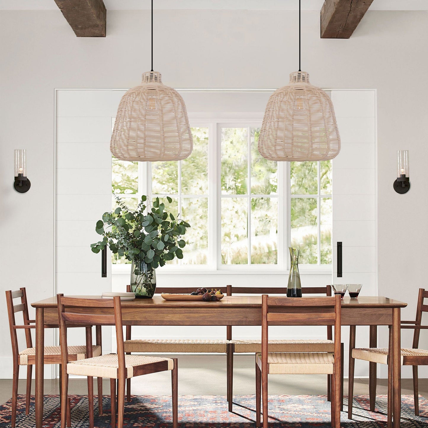 Living Nest UK Natural Rattan Woven Pendant Light for Warm Ambient Lighting Living Nest UK