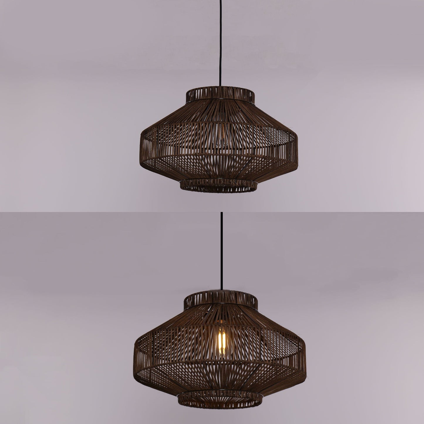 Living Nest UK Rattan Pendant Light for Modern Boho Interiors Perfect for Kitchen Pendant Lighting and Living Spaces Living Nest UK