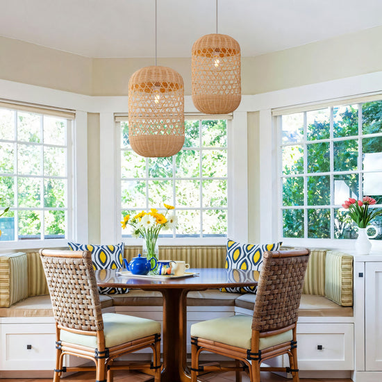 Lightsin Japanese Capsule-Shaped Rattan Pendant Light Lightsin UK 