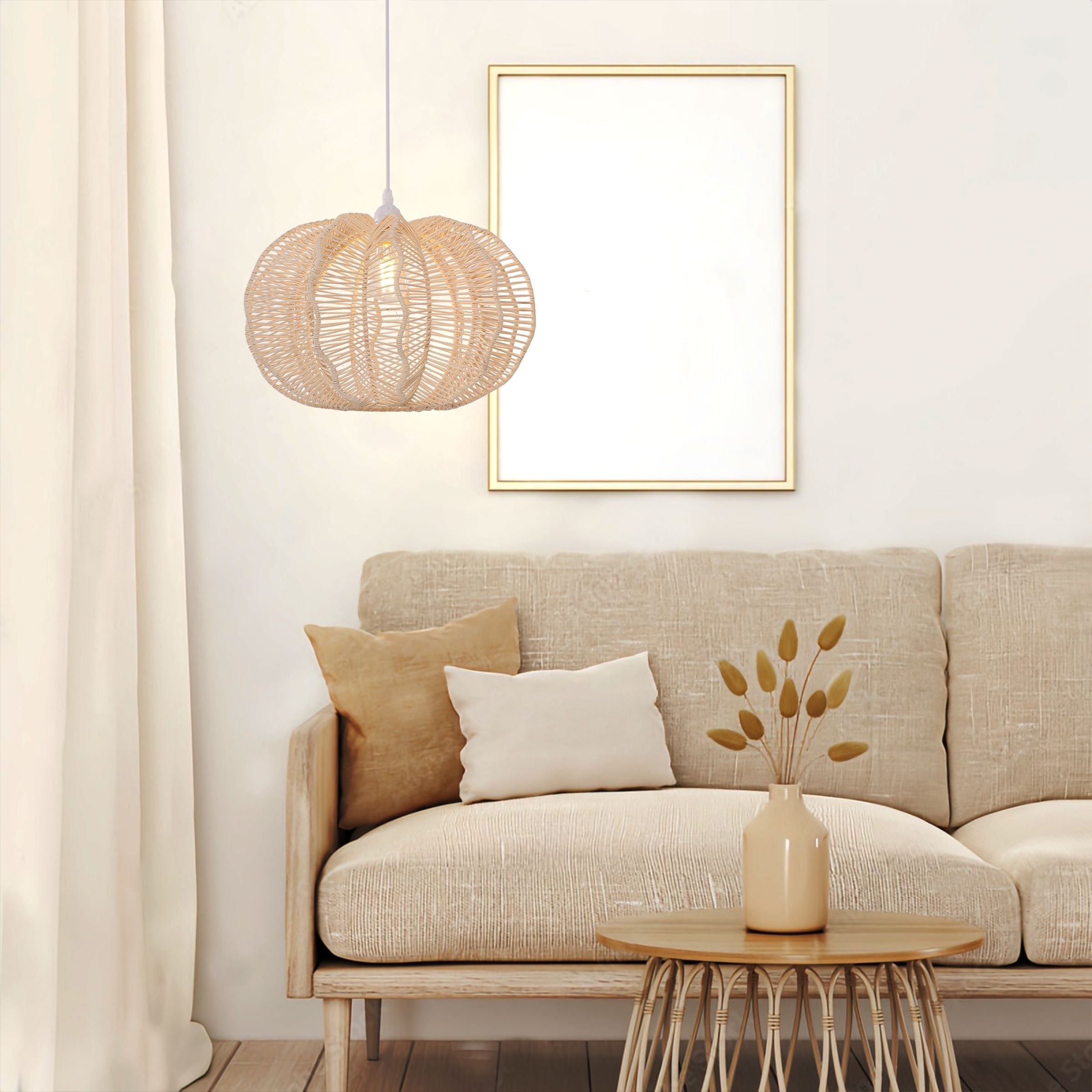 Lightsin Woven Rattan Ceiling Light for a Serene Ambiance Lightsin UK 