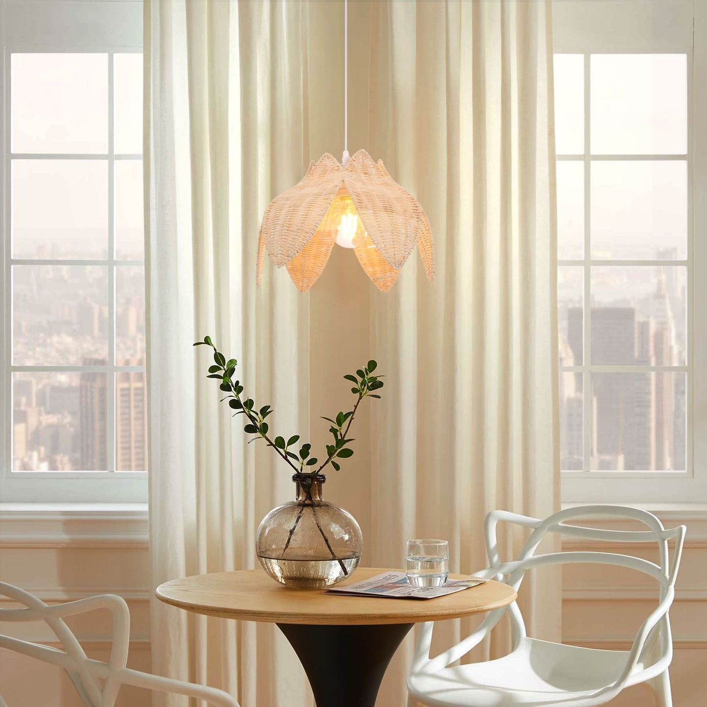 Lightsin AmberNest Natural Rattan Light for Calm Cozy Corners Lightsin UK 