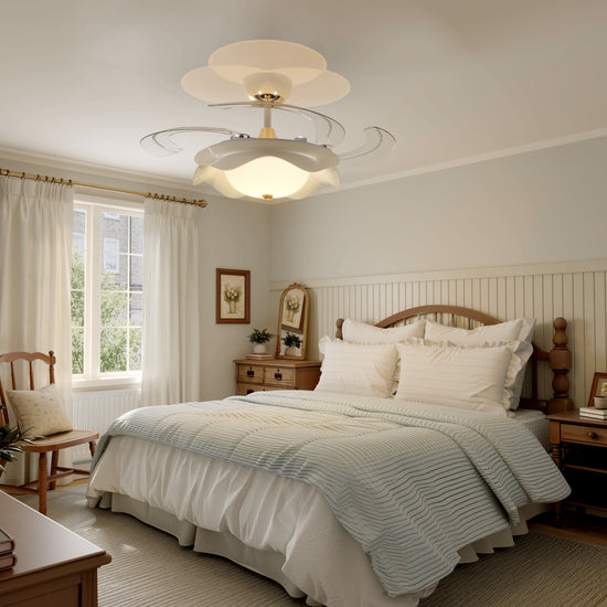 42 inch reversible ceiling fan with LED light shown as a clean product view
