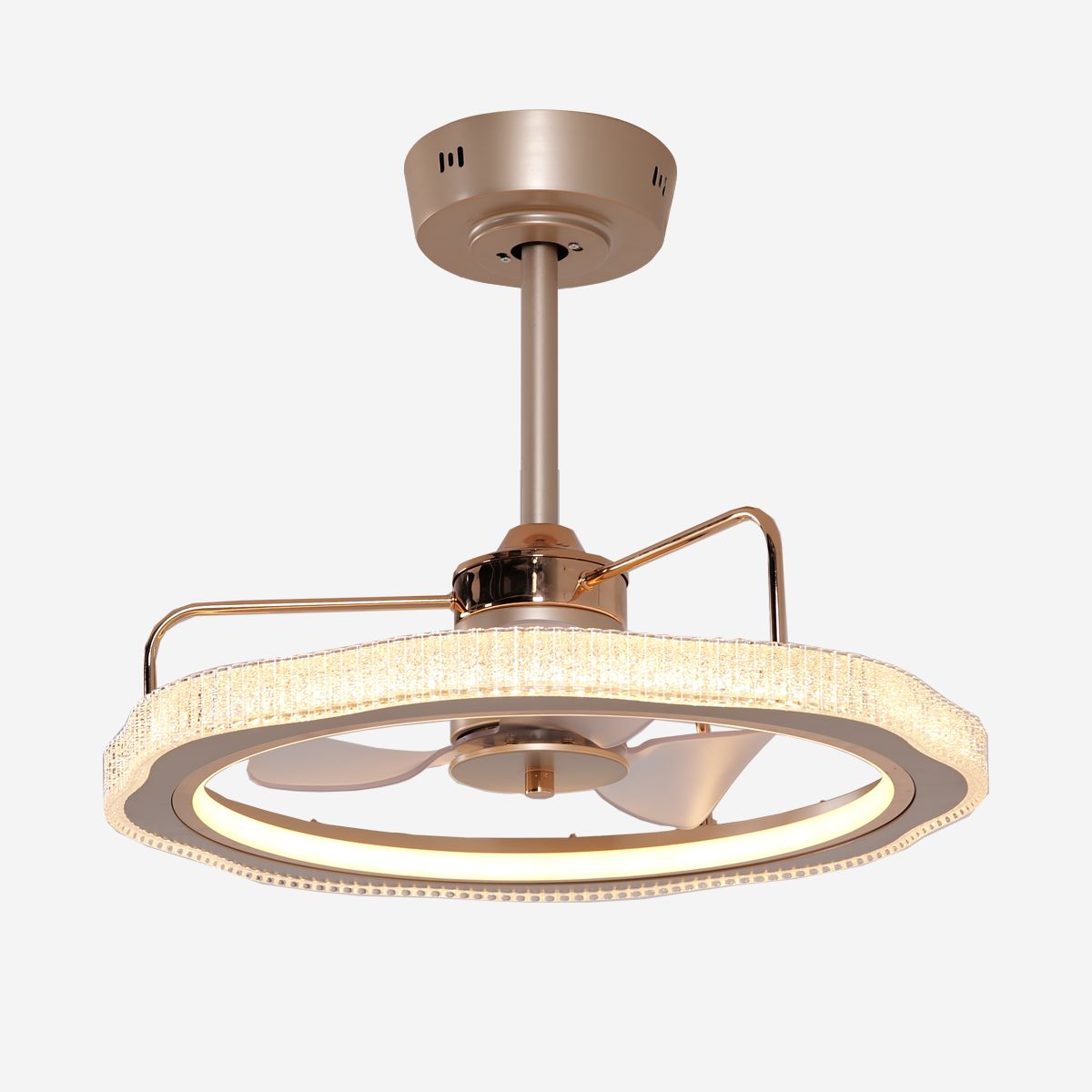 Living Nest UK Modern Reversible 3-Blades Metal Ceiling Fan with LED Light Living Nest UK