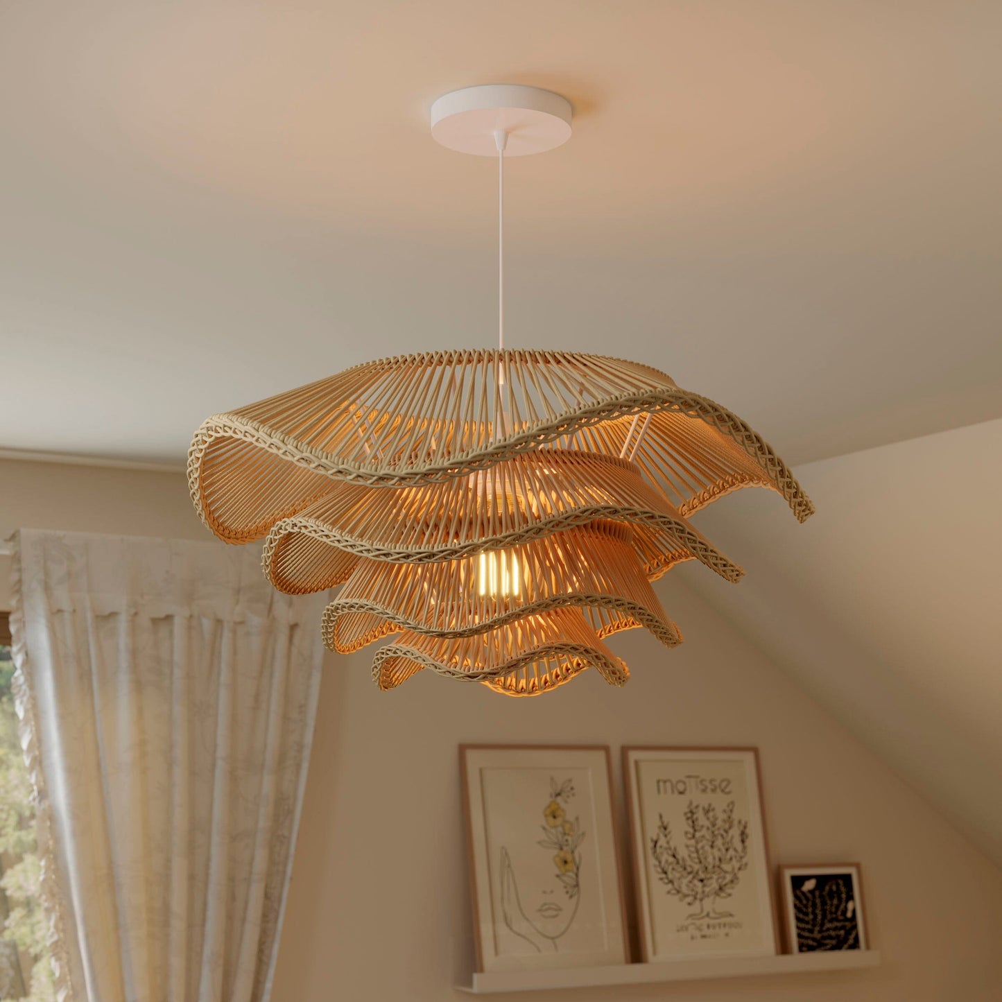 Lightsin Multi-tiered rattan pendant lamp Lightsin UK 