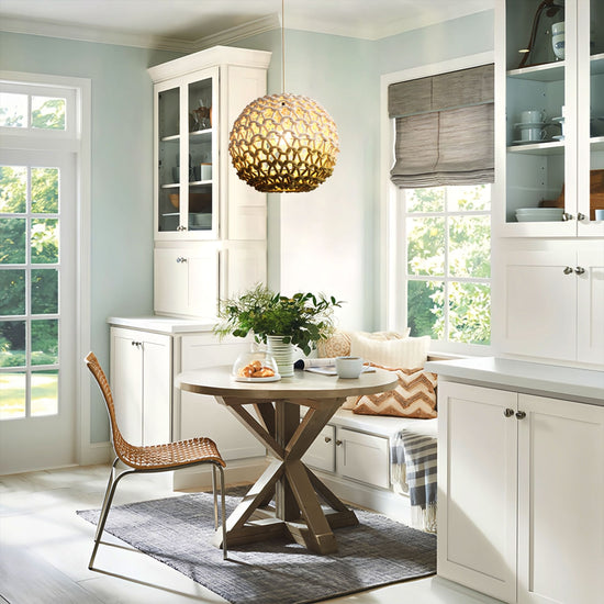 Living Nest UK Artisanal Globe-Shaped Cotton Rope Pendant Light for Natural Elegance Living Nest UK