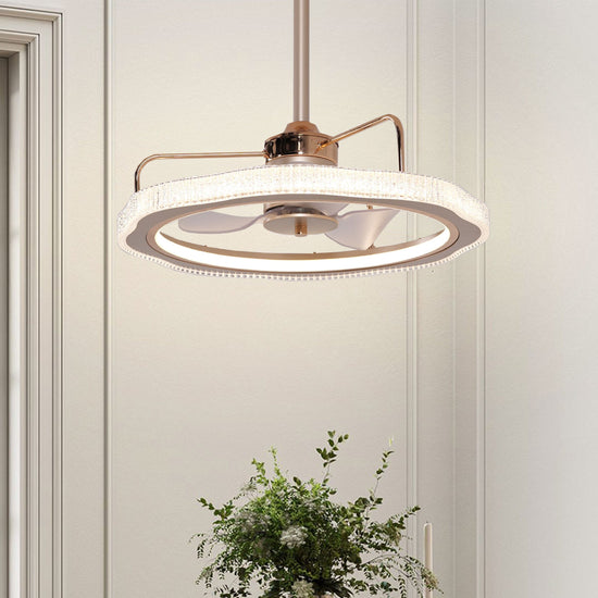 Living Nest UK Modern Reversible 3-Blades Metal Ceiling Fan with LED Light Living Nest UK In Stock